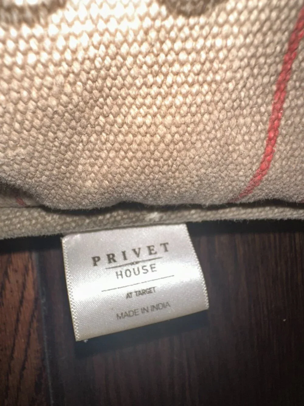 Privet House at Target Vintage Cane Sugar Feed Sack Throw Pillow Cushion
